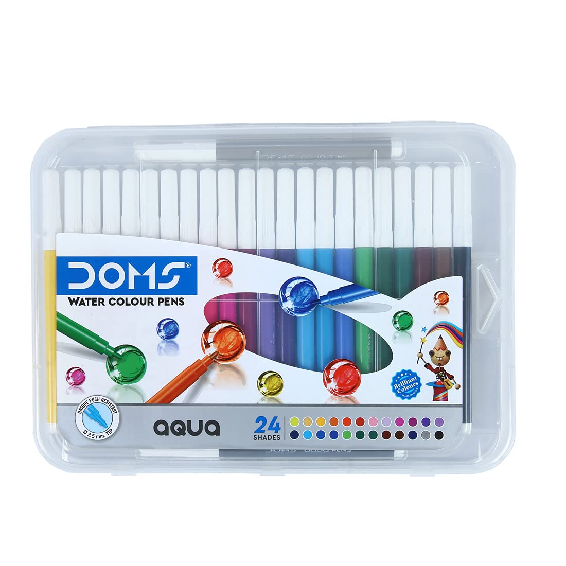 Doms Aqua Water Colour Pens – 24 Shades