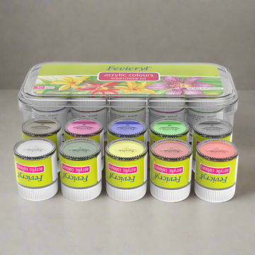 Fevicryl Acrylic Colours Sunflower Kit – Available in 10pc & 6pc Sets