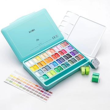 HIMI 48-Color Gouache Paint Set – 12g Jelly Cup Design