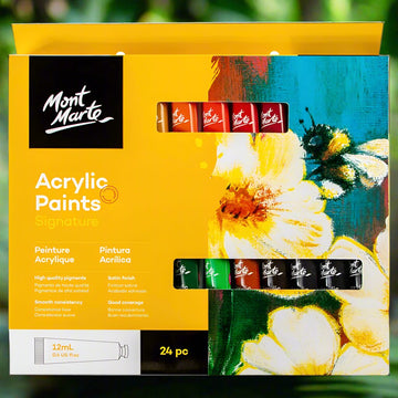 Mont Marte Acrylic Paints Signature Set – 24 Colors x 12 ml